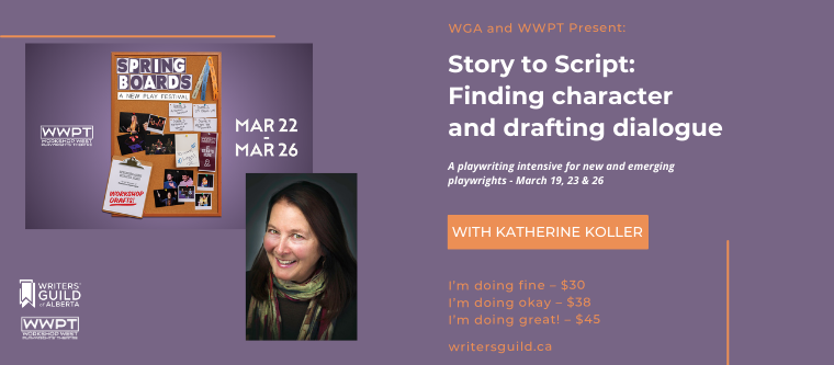 Springboards Story to Script Intensive (Edmonton) – NEW PRICING!